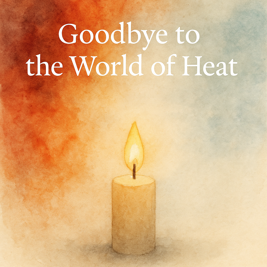 Goodbye to the World of Heat – candle in watercolor